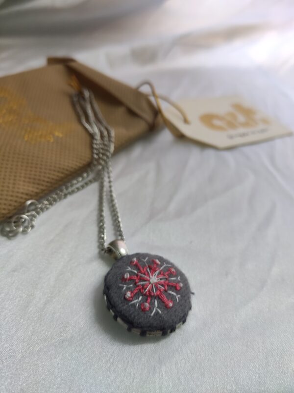 Christmas embroidered pendant