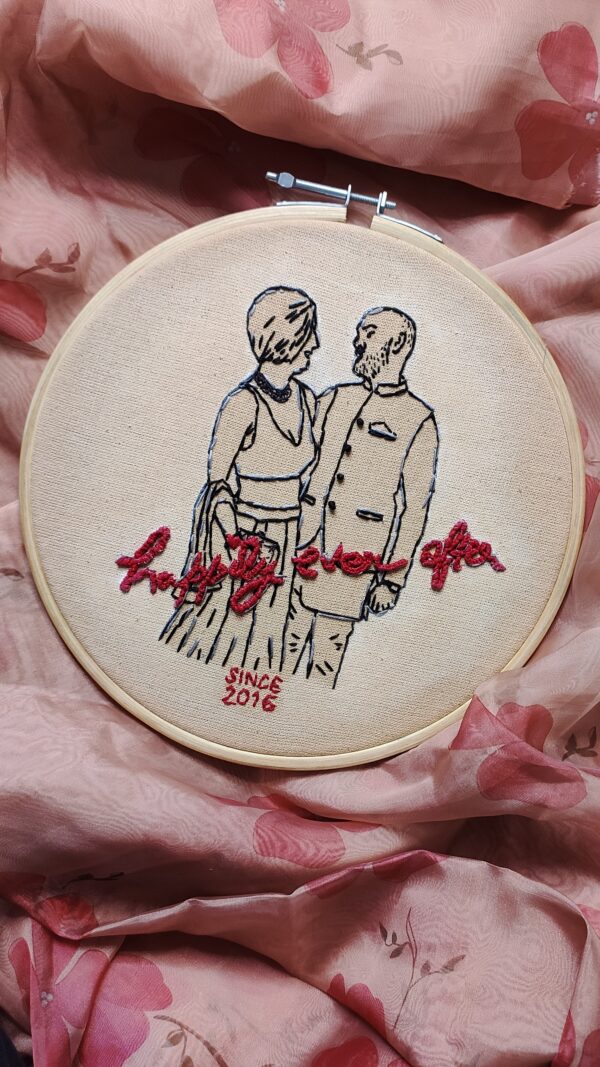 embroidery Hoop art for couples