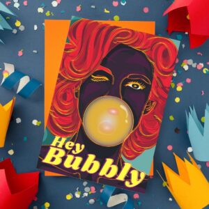 greeting card hey bubbly for sale