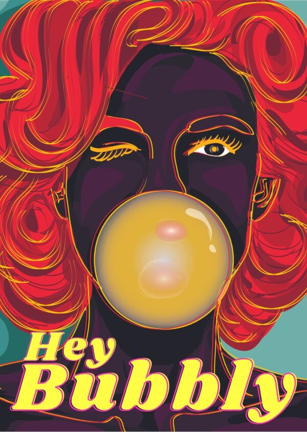 hey bubbly greeting card for sale