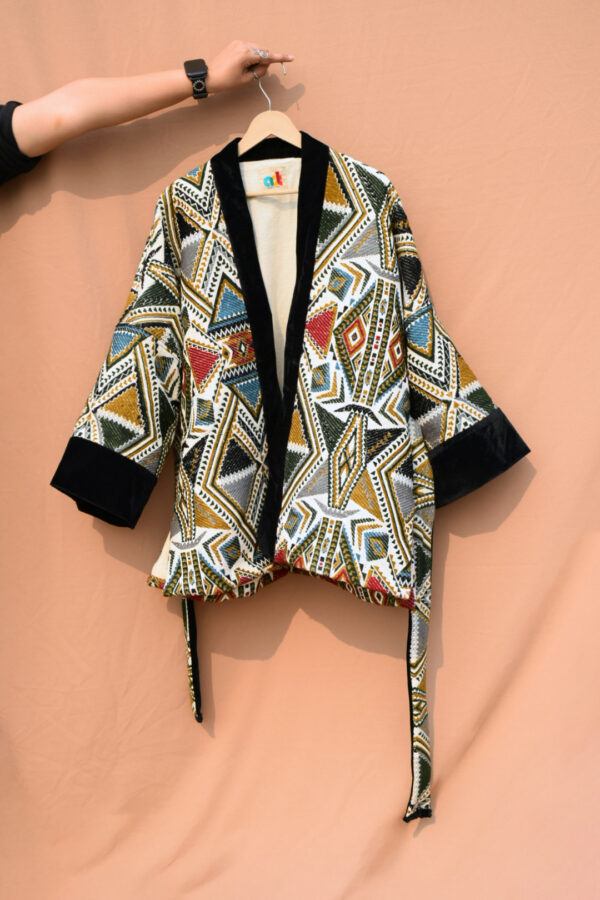 kimono jacket overcoat colourful winterwear