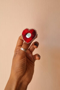 my heart mirror brooch