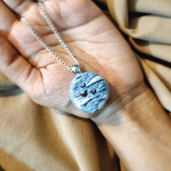 Sky Embroidered Pendant