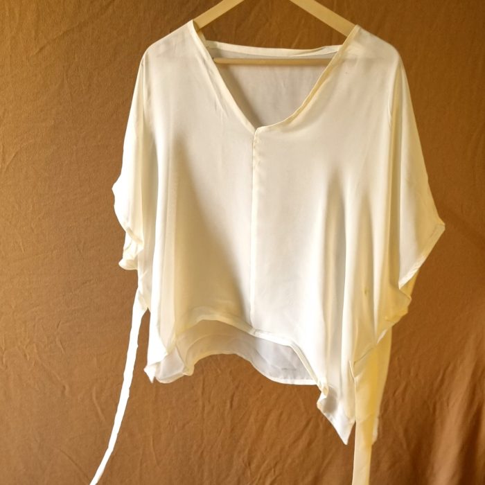 White chiffon Zero Waste Top