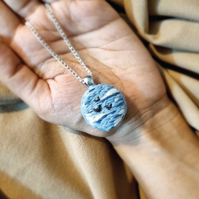 Sky Embroidered Pendant