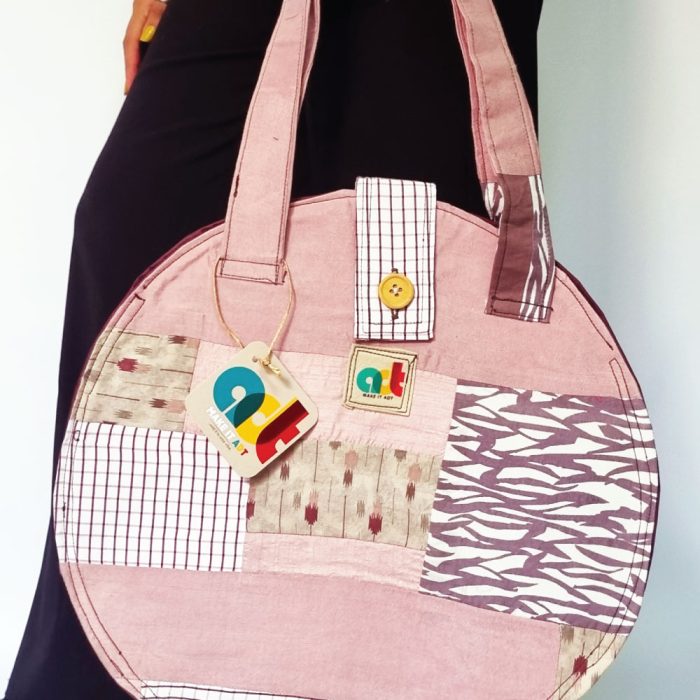 Pink mosaic Tote Bag