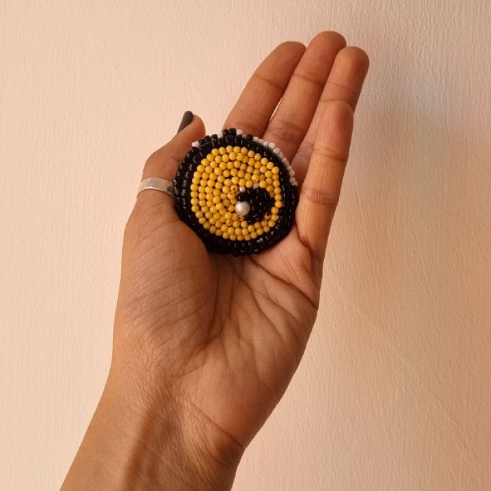 Yellow Evil Eye Brooch